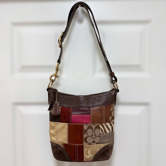 2003 Vintage Coach Patchwork Messenger Crossbody Bag 👜 ✨ - Picture 1 of 16